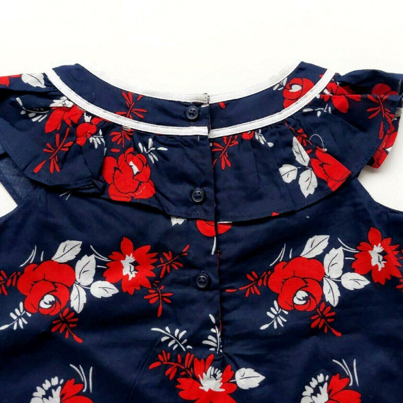 New Janie & Jack 3T Ruffle Top Red White & Blue July Holiday - Picture 3 of 5
